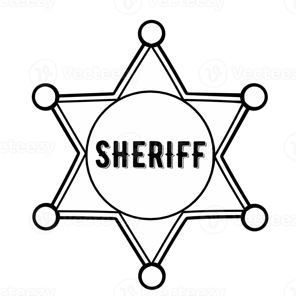 Sheriff badge illustration png