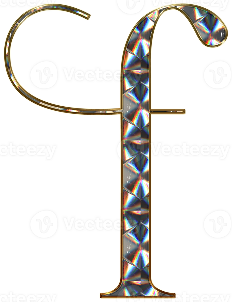 Diamond shiny alphabet png