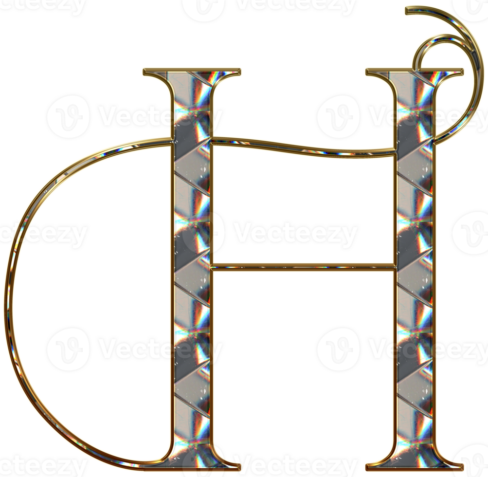 Diamond shiny alphabet png