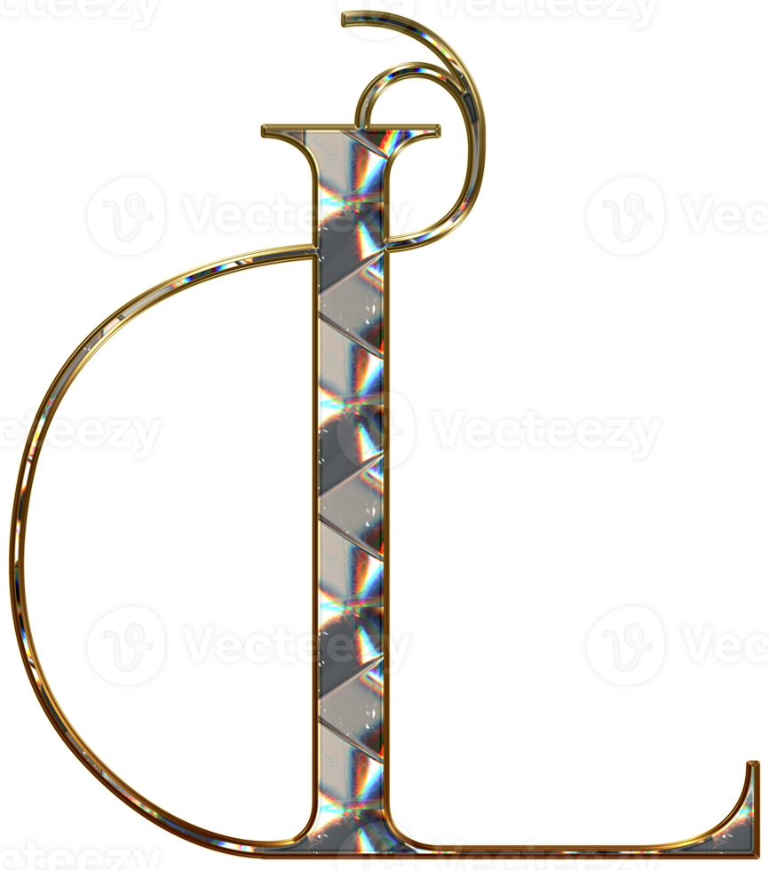 Diamond shiny alphabet png
