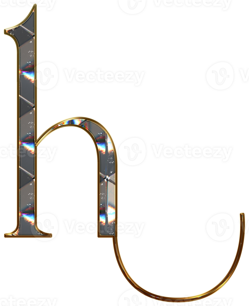 Diamond shiny alphabet png