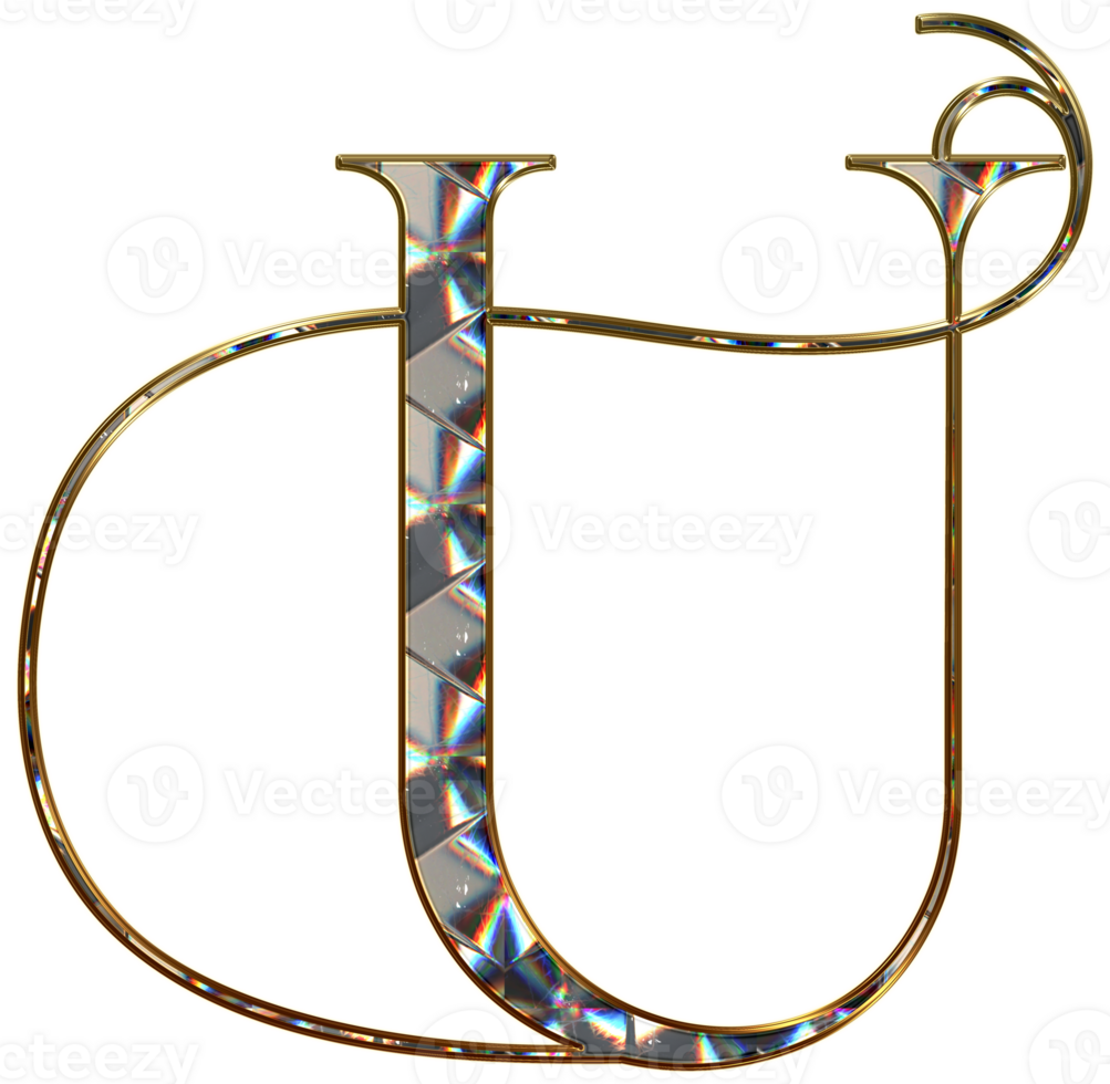 Diamond shiny alphabet png