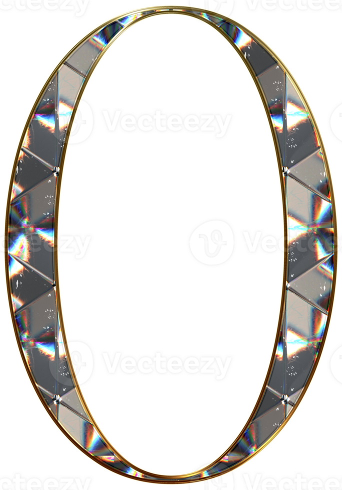 Diamond shiny numbers png