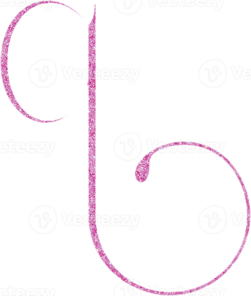 Cute glitter alphabet png