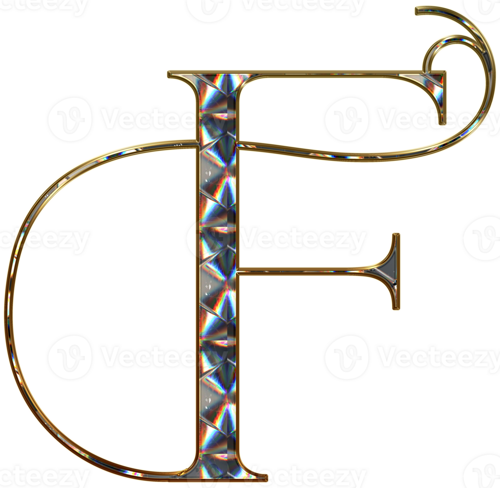 Diamond shiny alphabet png
