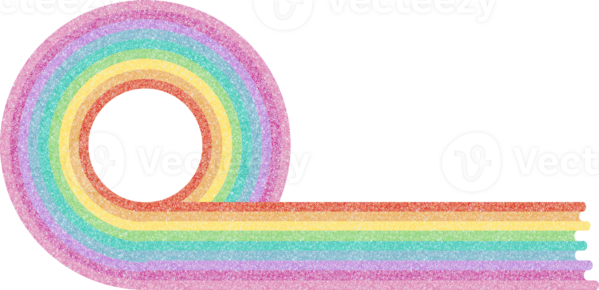 Cute glitter rainbow png