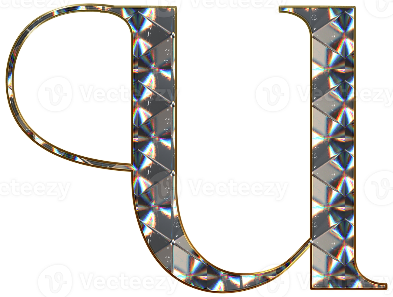 Diamond shiny alphabet png