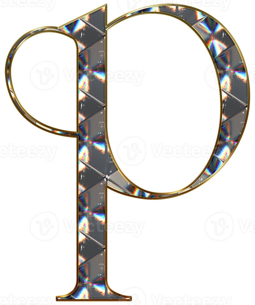 Diamond shiny alphabet png