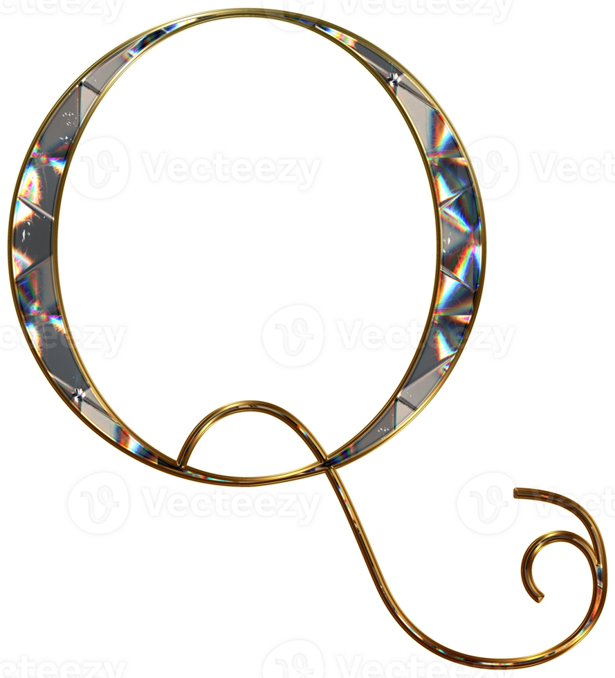 Diamond shiny alphabet png