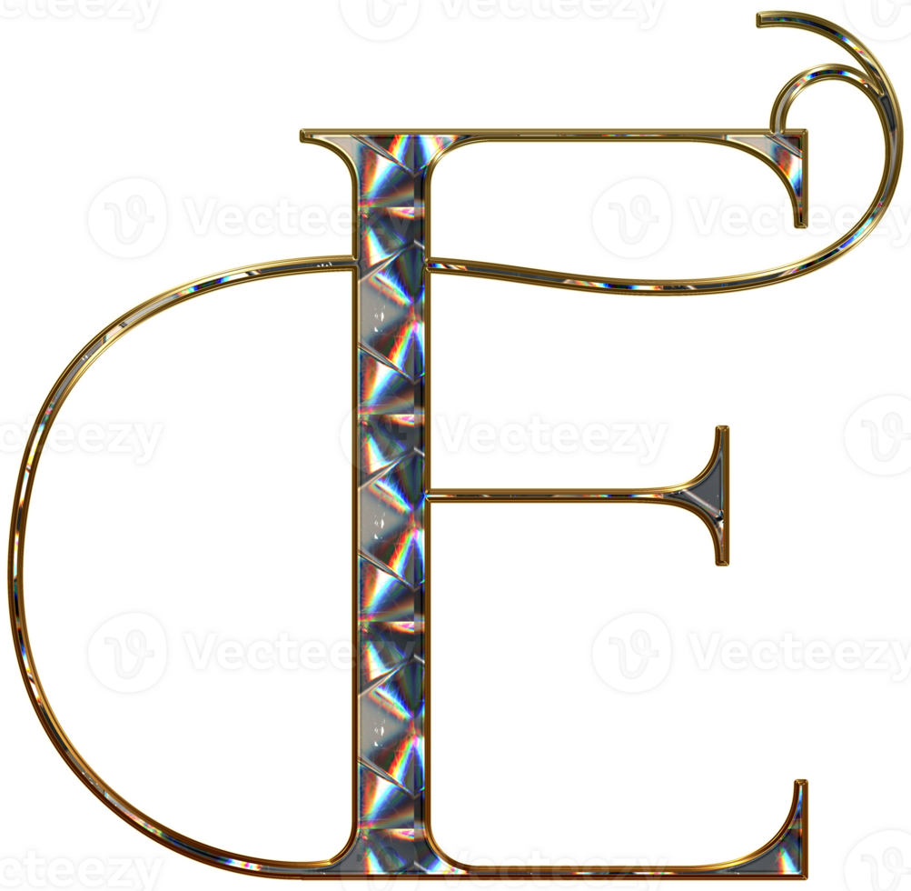 Diamond shiny alphabet png