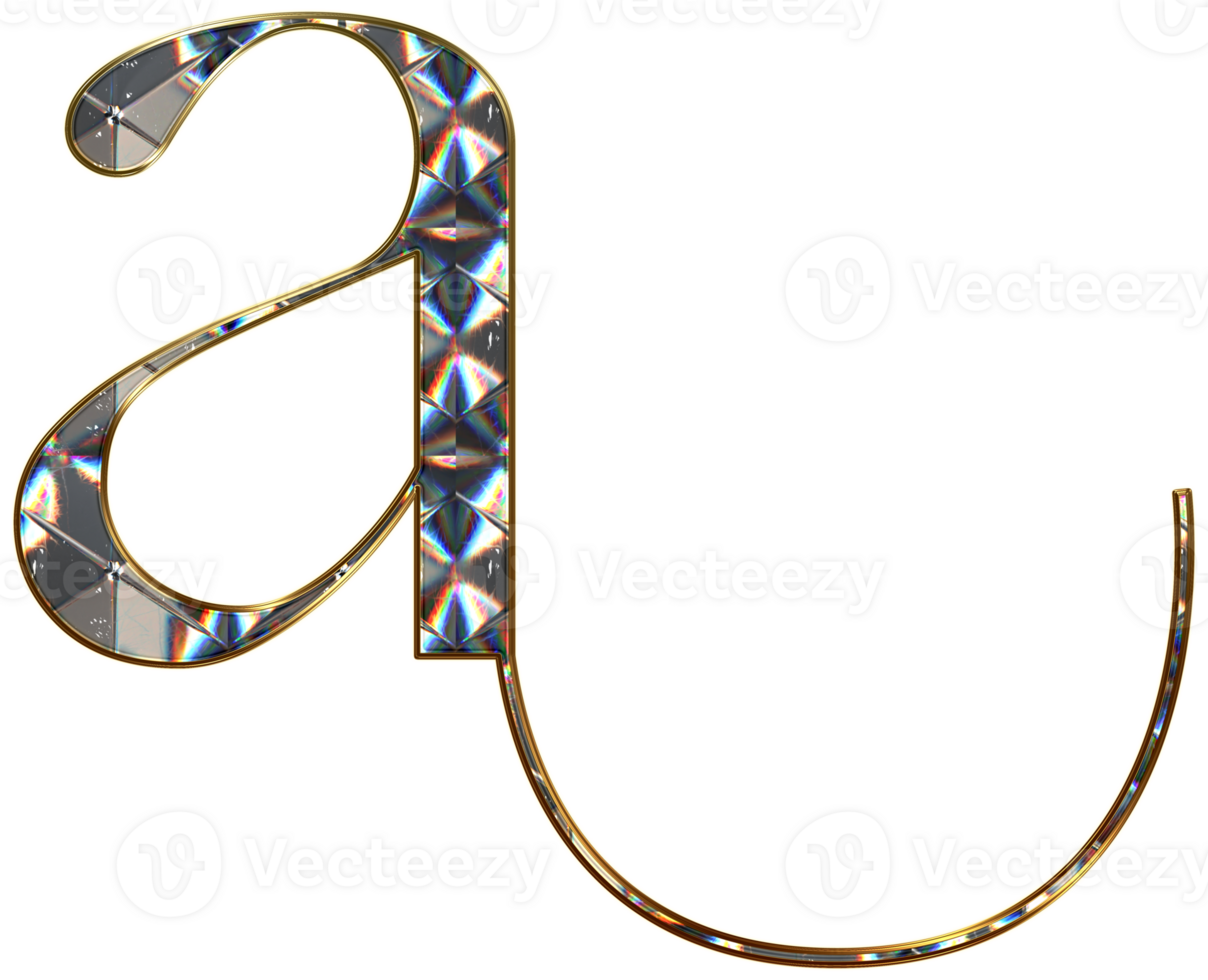 Diamond shiny alphabet png