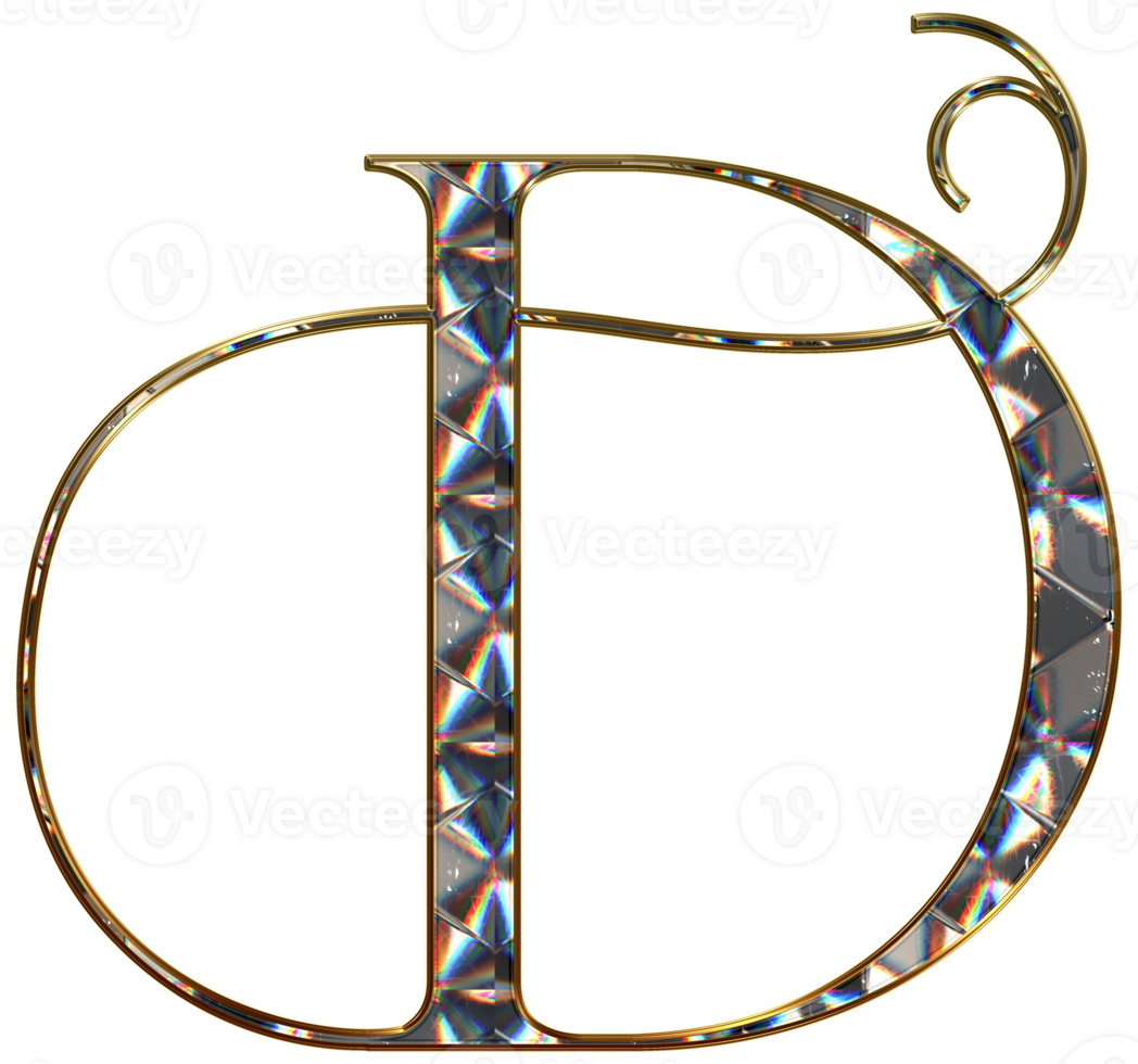 Diamond shiny alphabet png