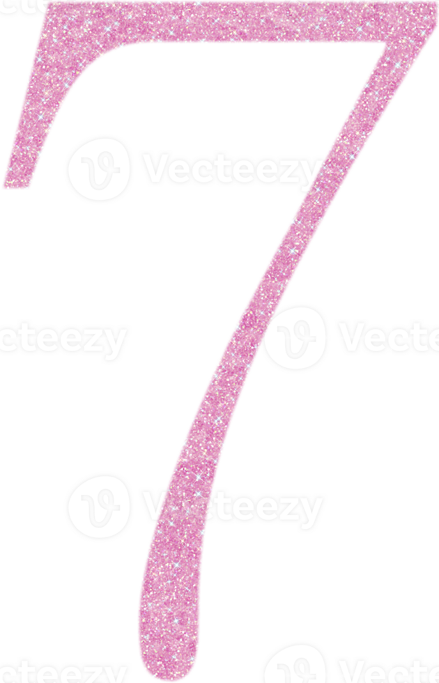 Cute glitter numbers png