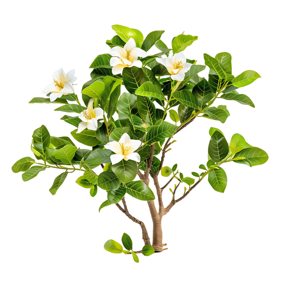 Michelia Alba Tree on Transparent Background png
