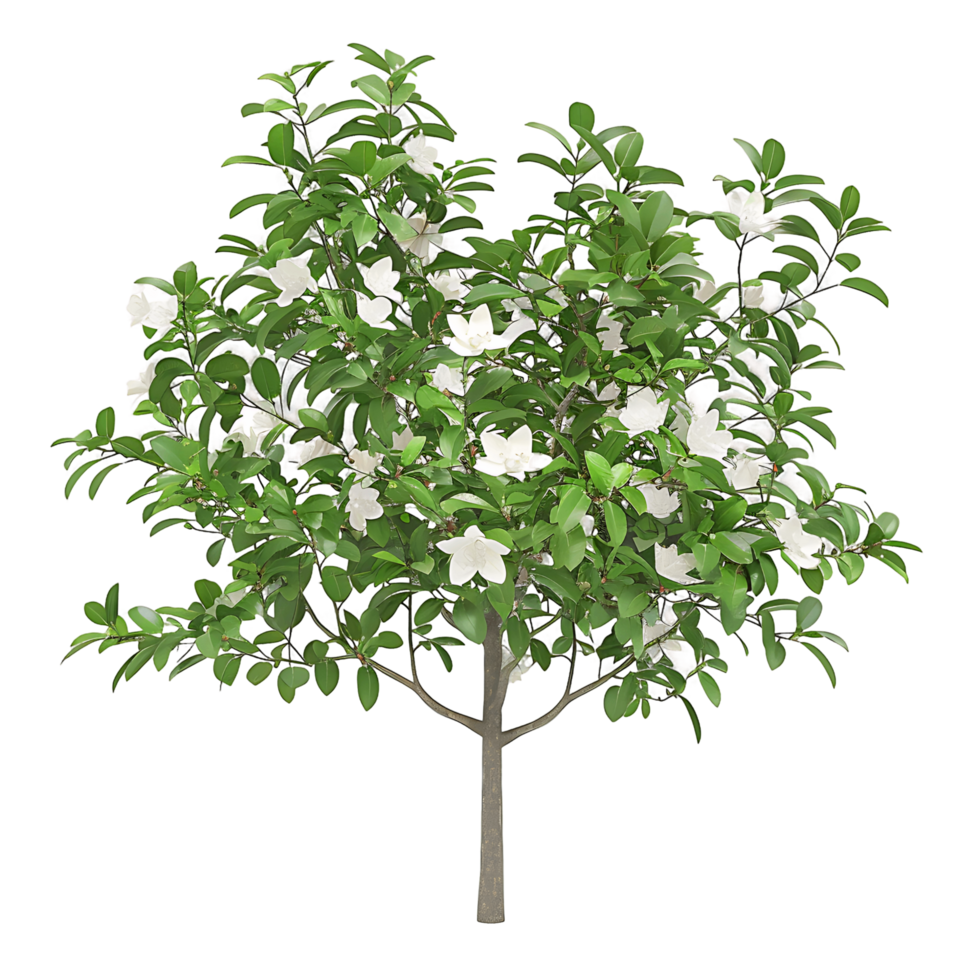 Michelia Alba Tree Isolated on Transparent Background png