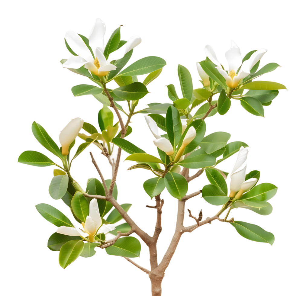Michelia Alba Tree Isolated on Transparent Background png