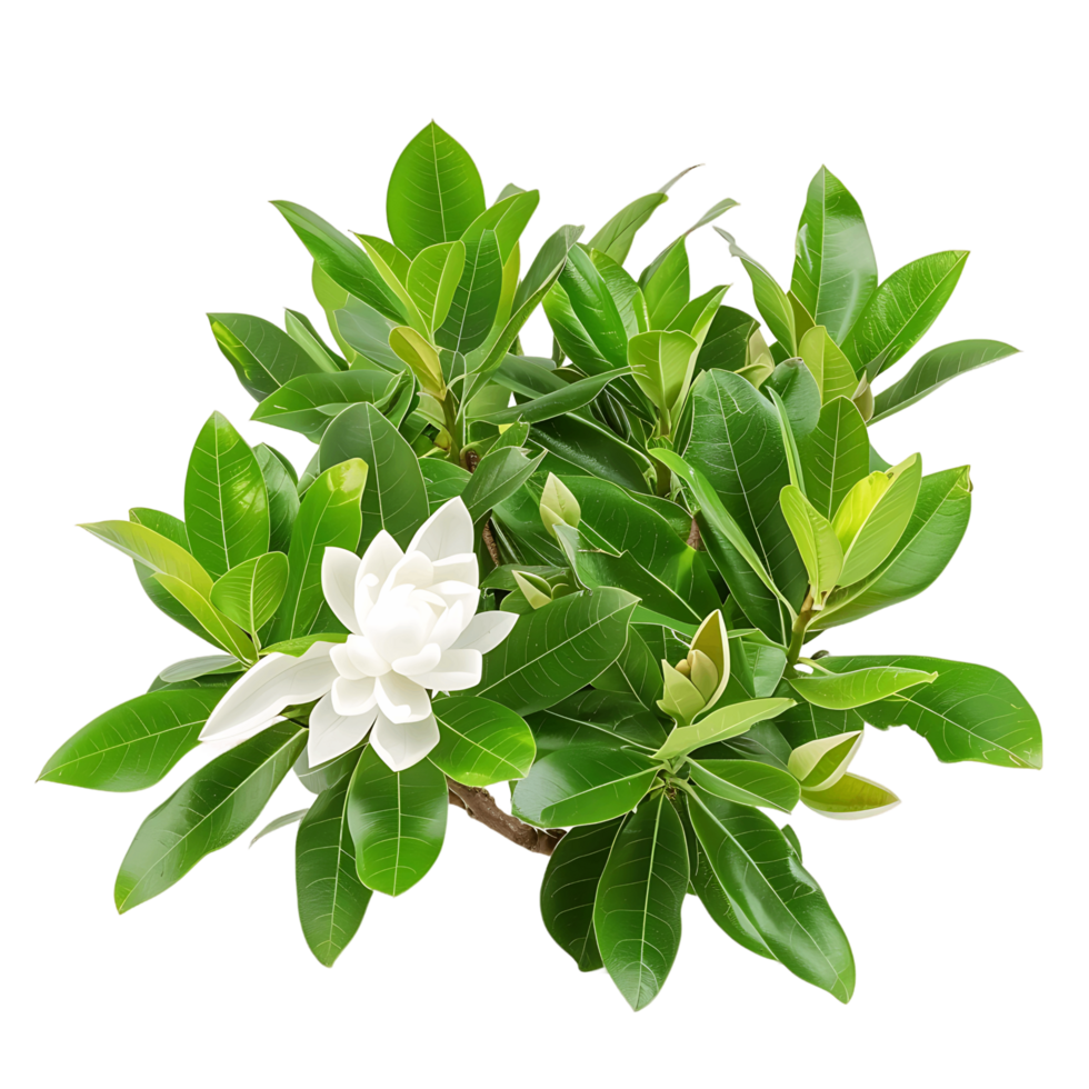 Michelia Alba Tree on Clear Background Cutout png