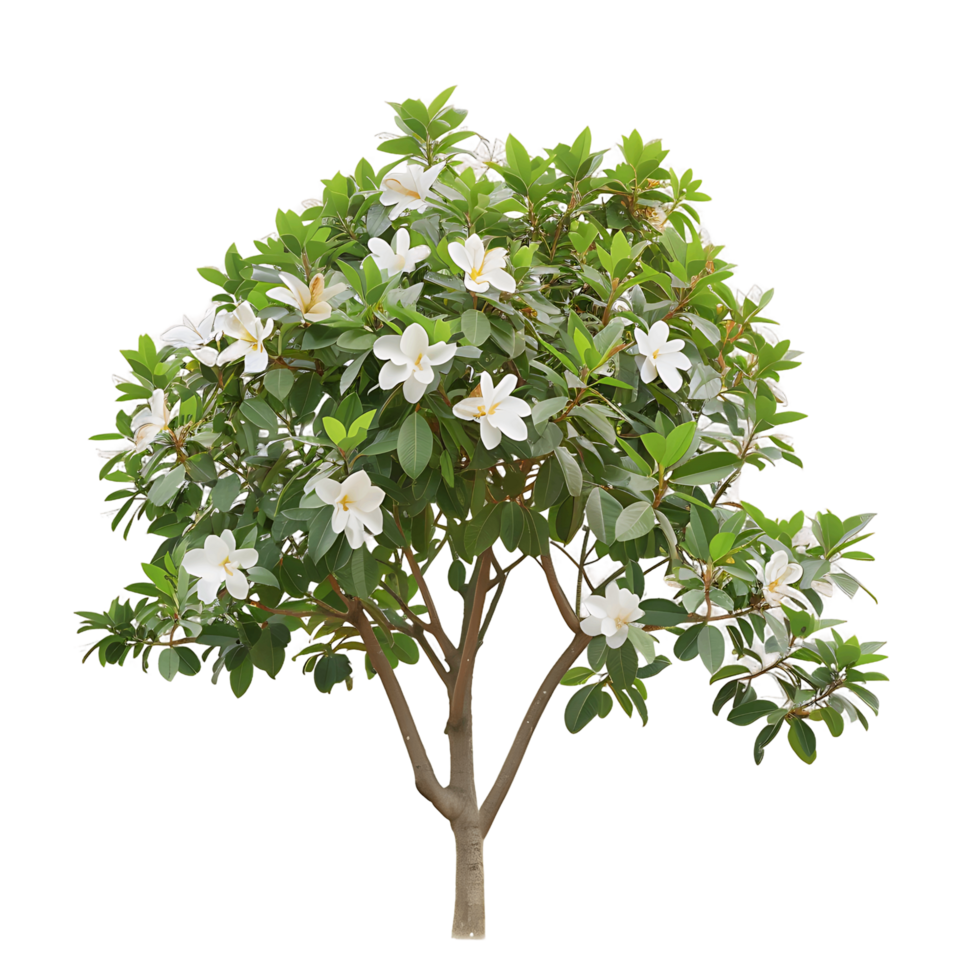 Michelia Alba Tree Isolated on Clear Background png