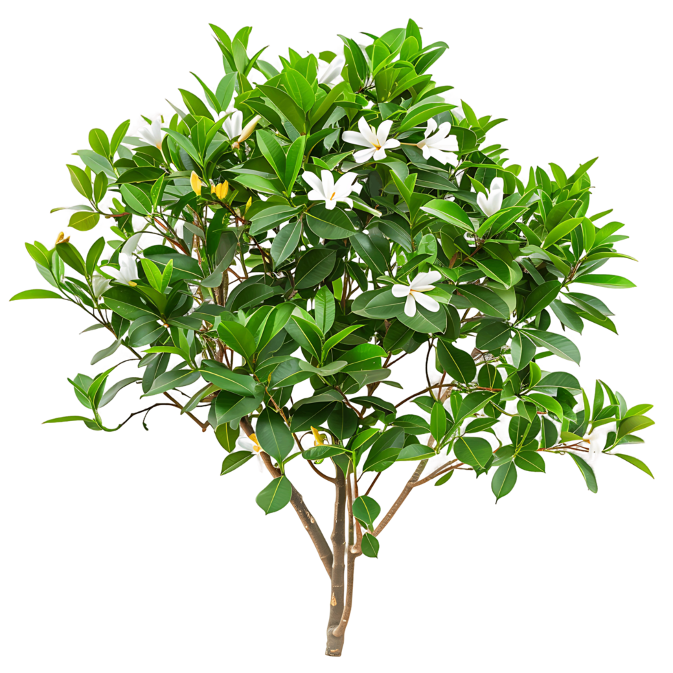 Michelia Alba Tree Isolated on Clear Background png