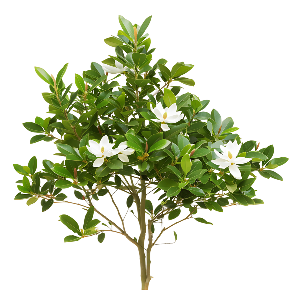 Michelia Alba Tree Isolated on Transparent Background png