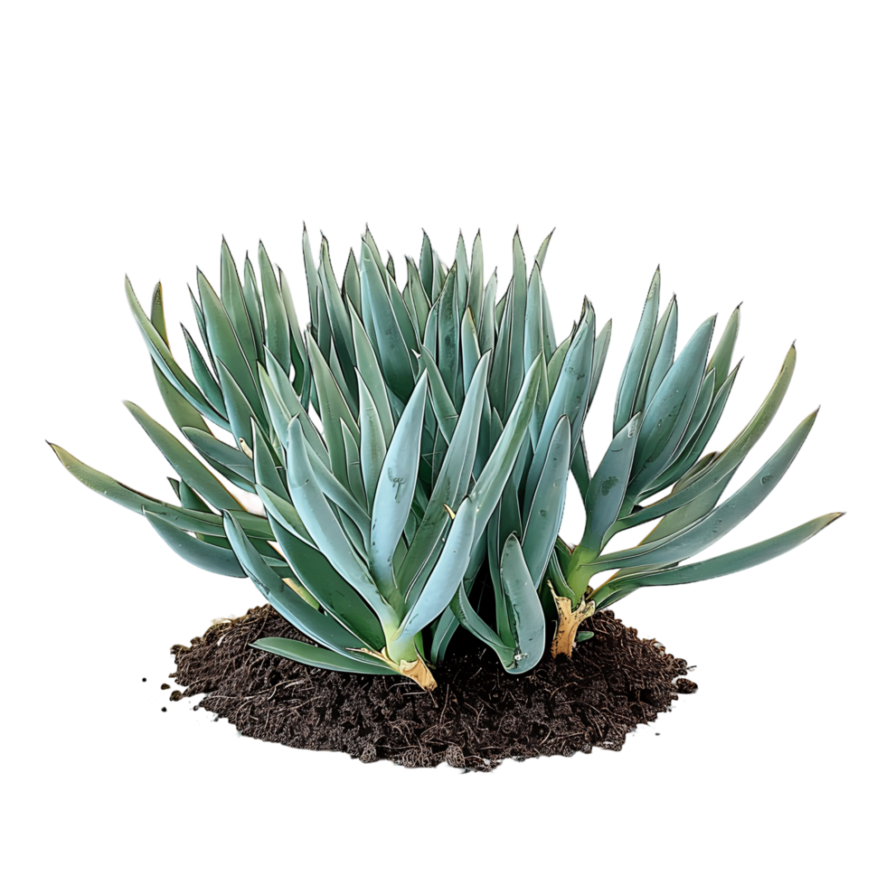 Senecio Mandraliscae Bush Cutout on Transparent png