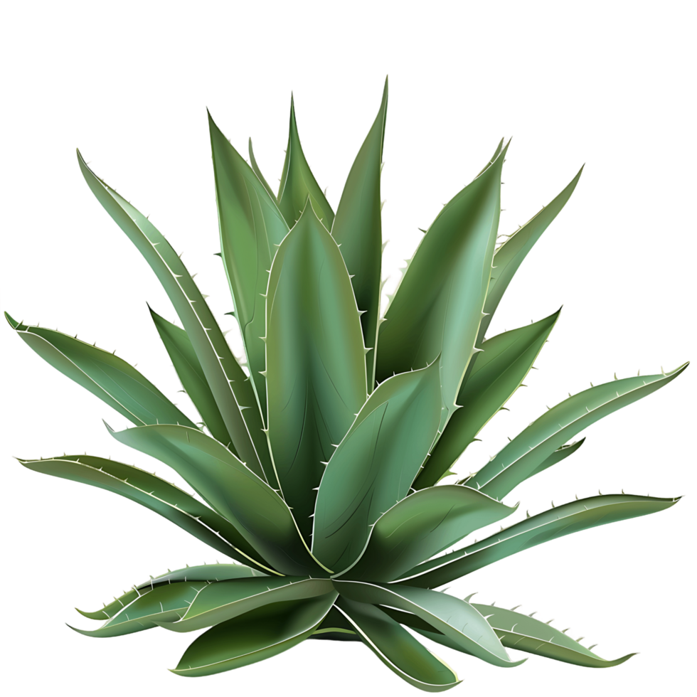 Agave Tequilana Bush Isolated on Clear Background png