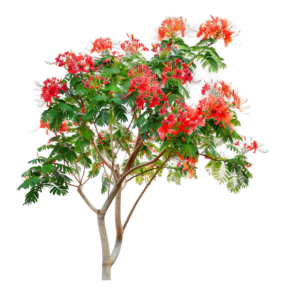 Caesalpinia Pulcherrima Isolated on Transparent png
