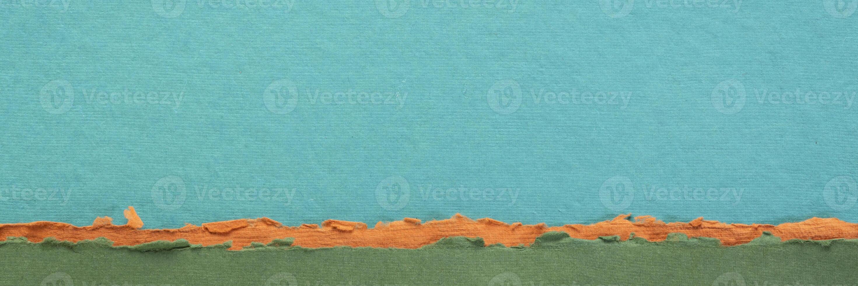 abstract landscape in blue and green pastel tones photo