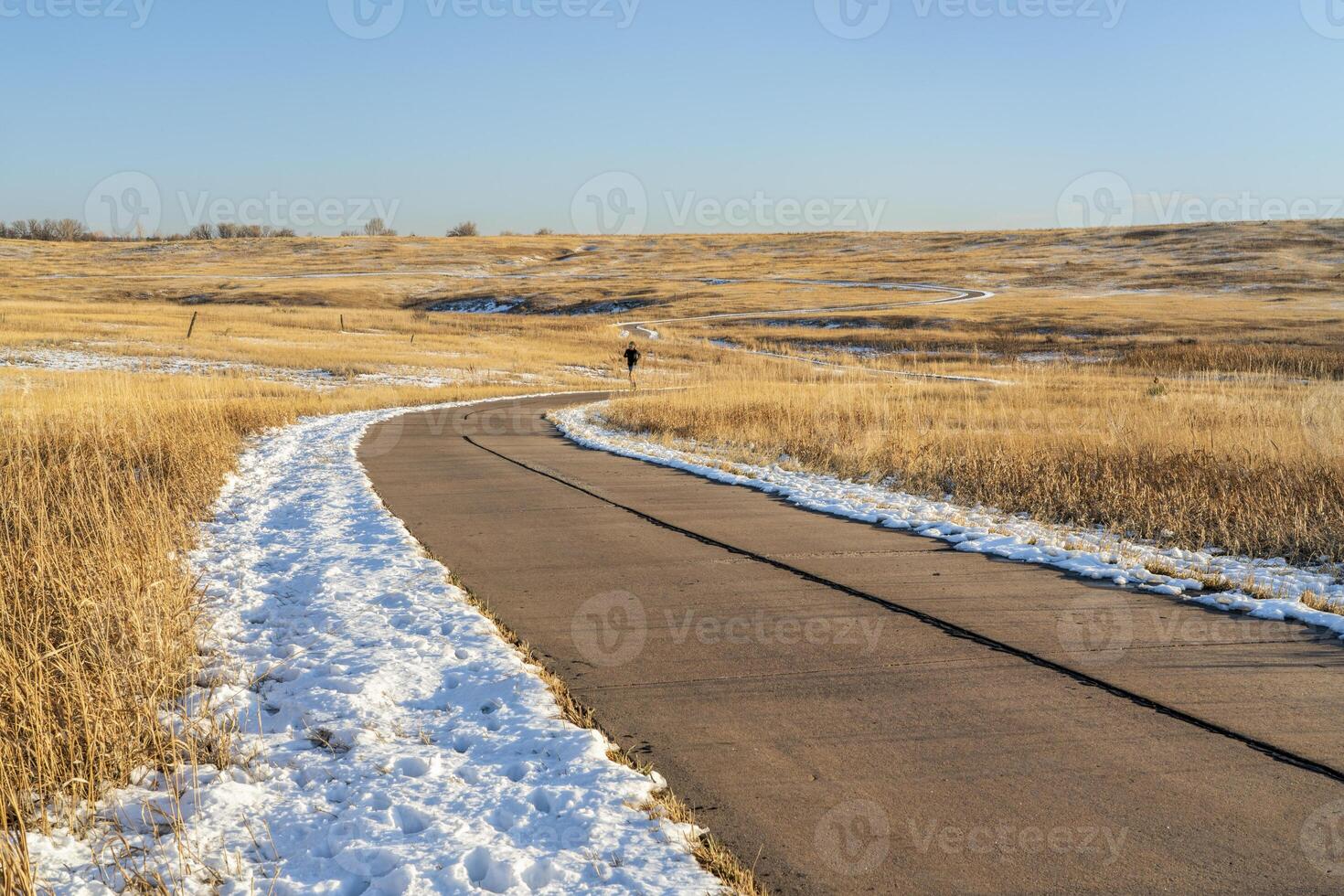 meandering biking trail in Fort Collins, Colorado photo