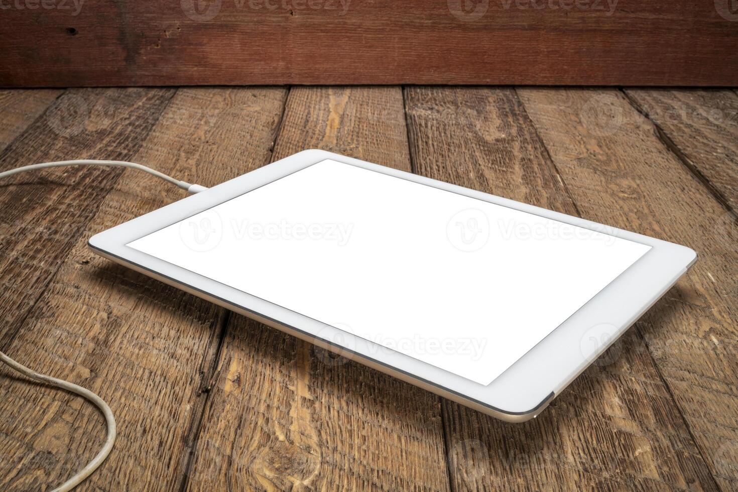 mockup of digital tablet with a blank isolated screen photo