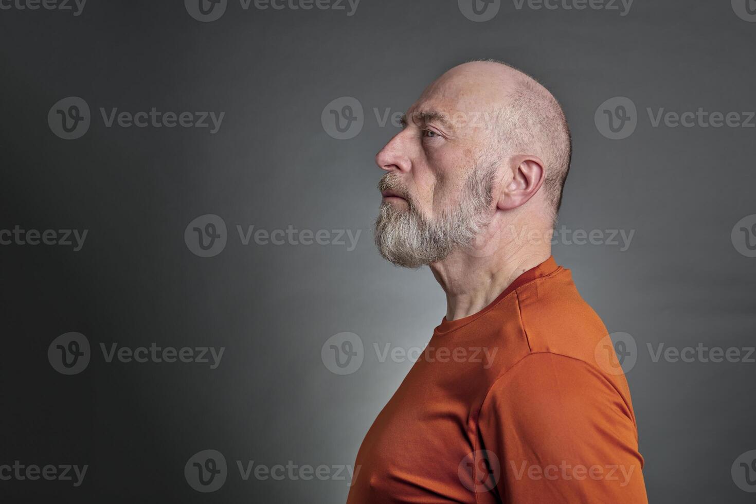 profile portrait of bearded senior man photo