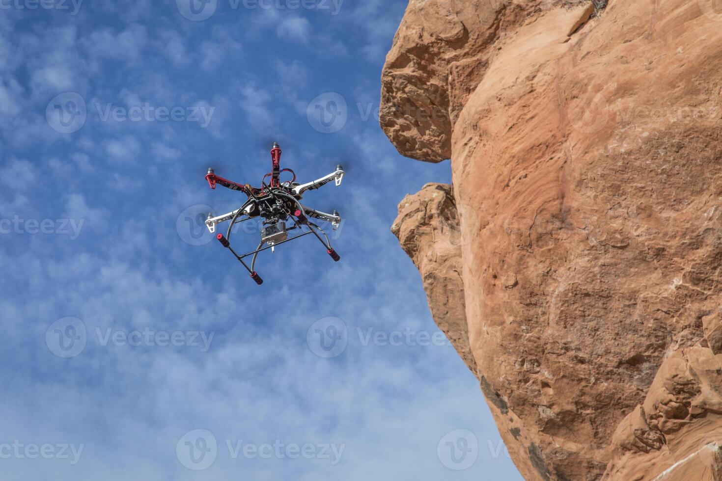 airborne hexacopter drone photo