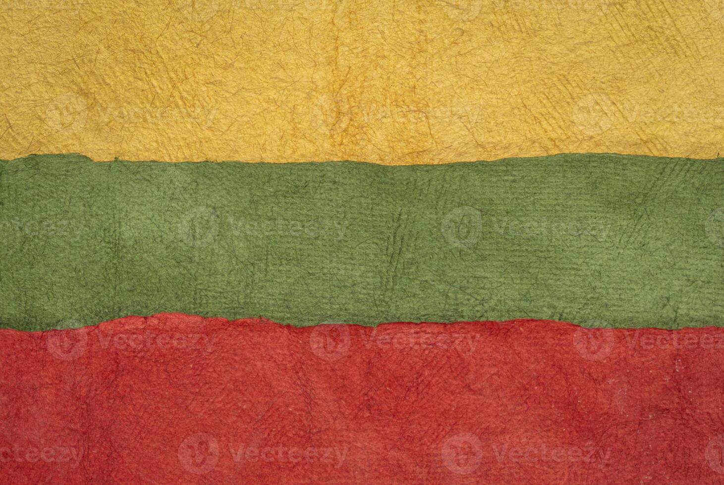paper abstract in colors of Lithuania national flag photo