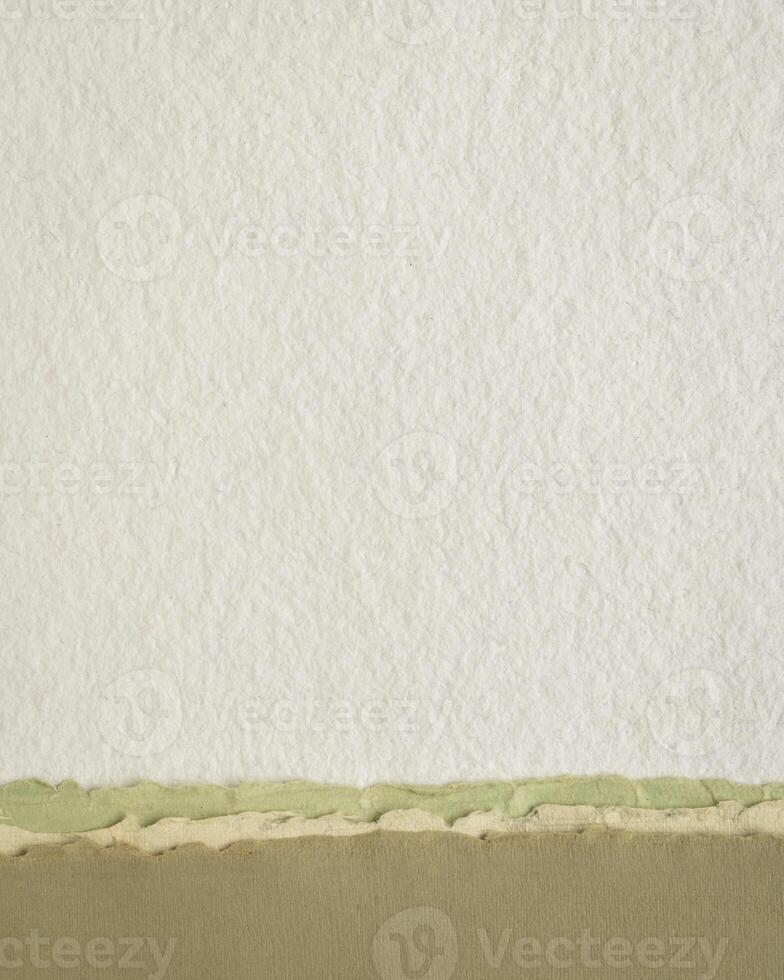 abstract paper landscape in brown and green pastel tones - collection of handmade rag papers photo