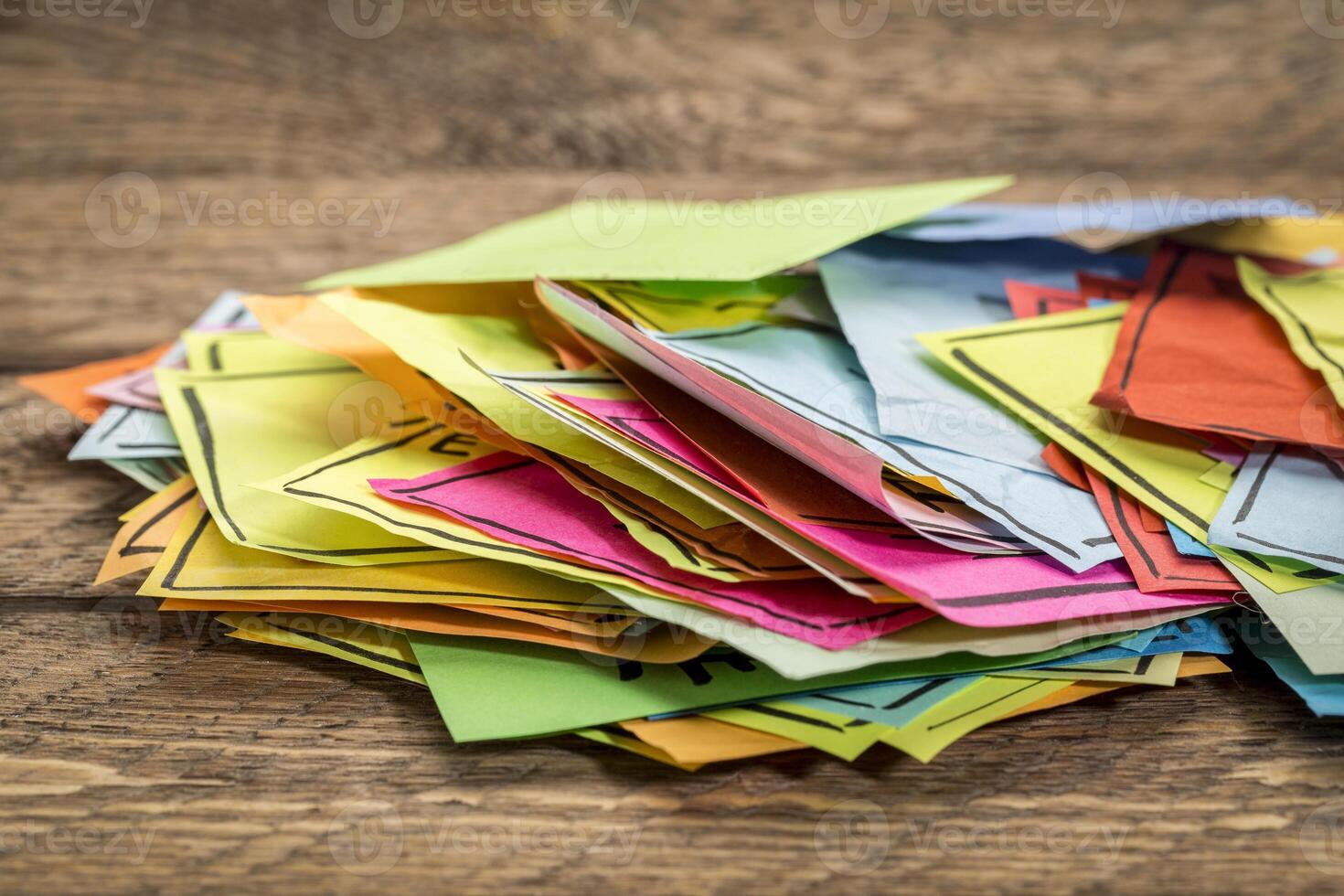 pile of sticky notes photo