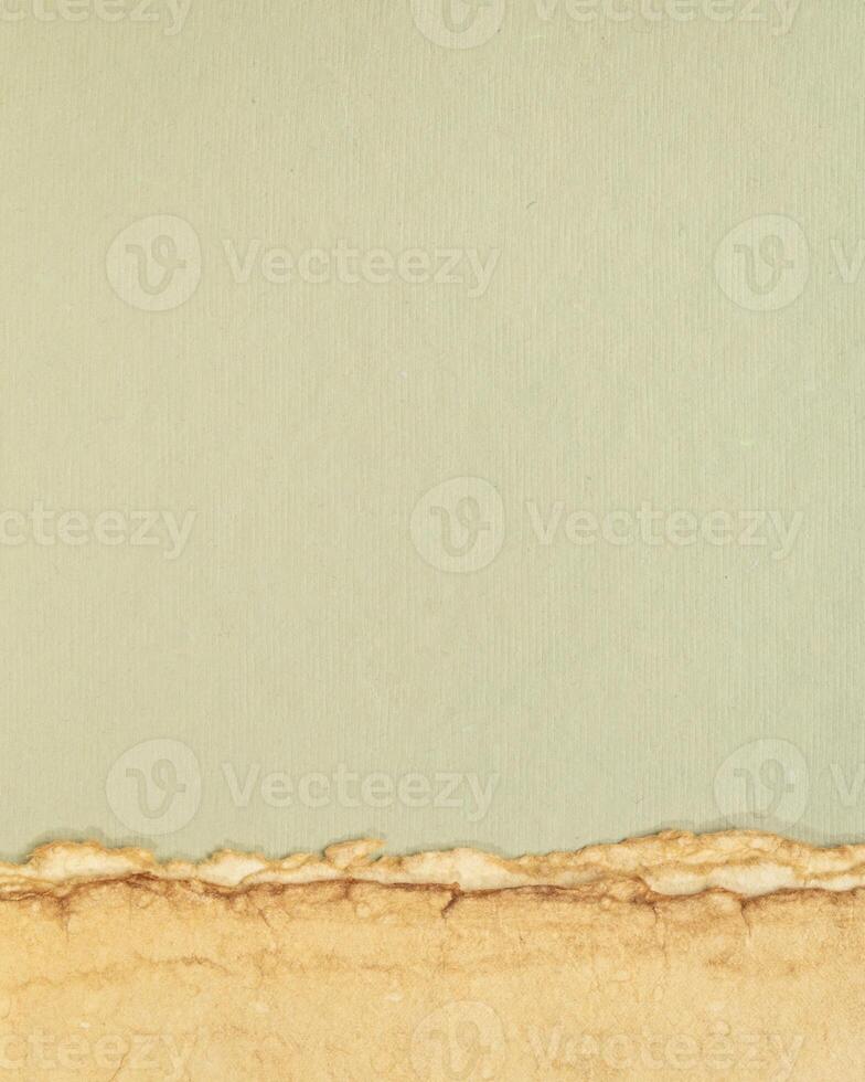 abstract paper landscape in yellow and green pastel tones - collection of handmade rag papers photo