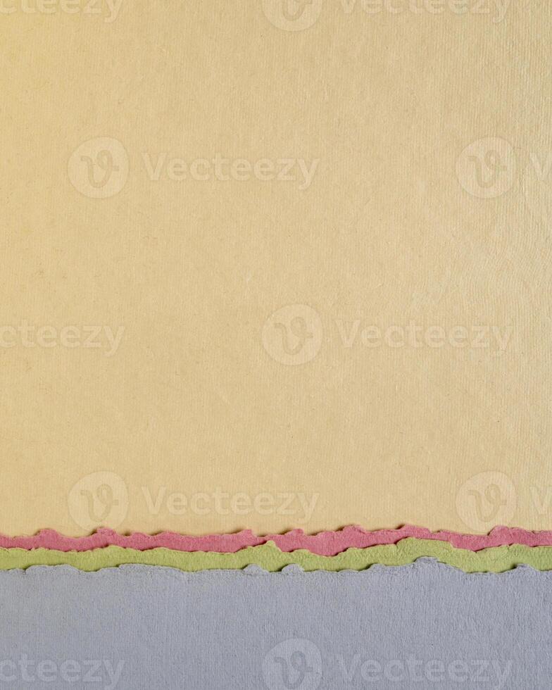 abstract paper landscape in beige and gray pastel tones - collection of handmade rag papers photo