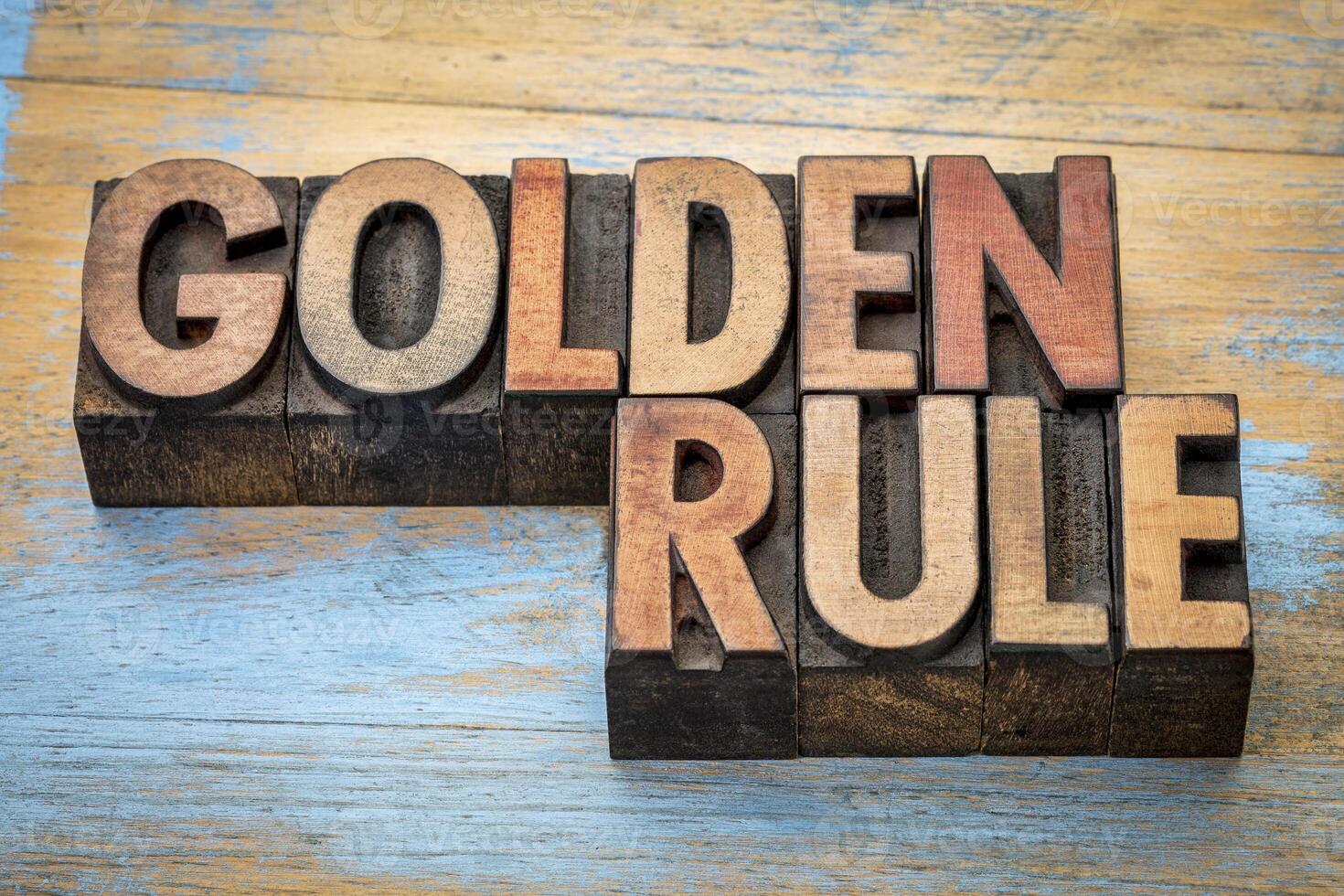golden rule word abstract photo