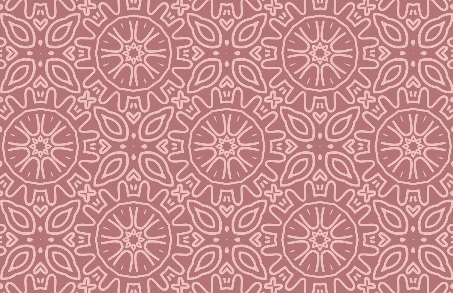 Abstract red color geometric pattern with linear shapes, zigzag lines, lace pattern vector