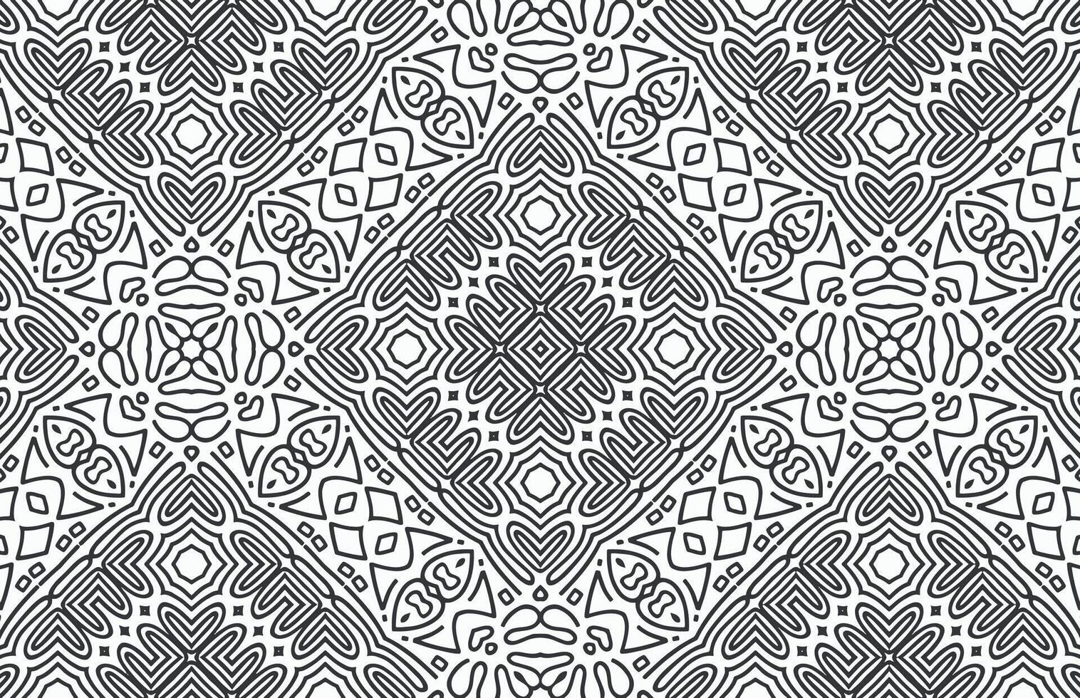 Abstract geometric black and white lines pattern vector