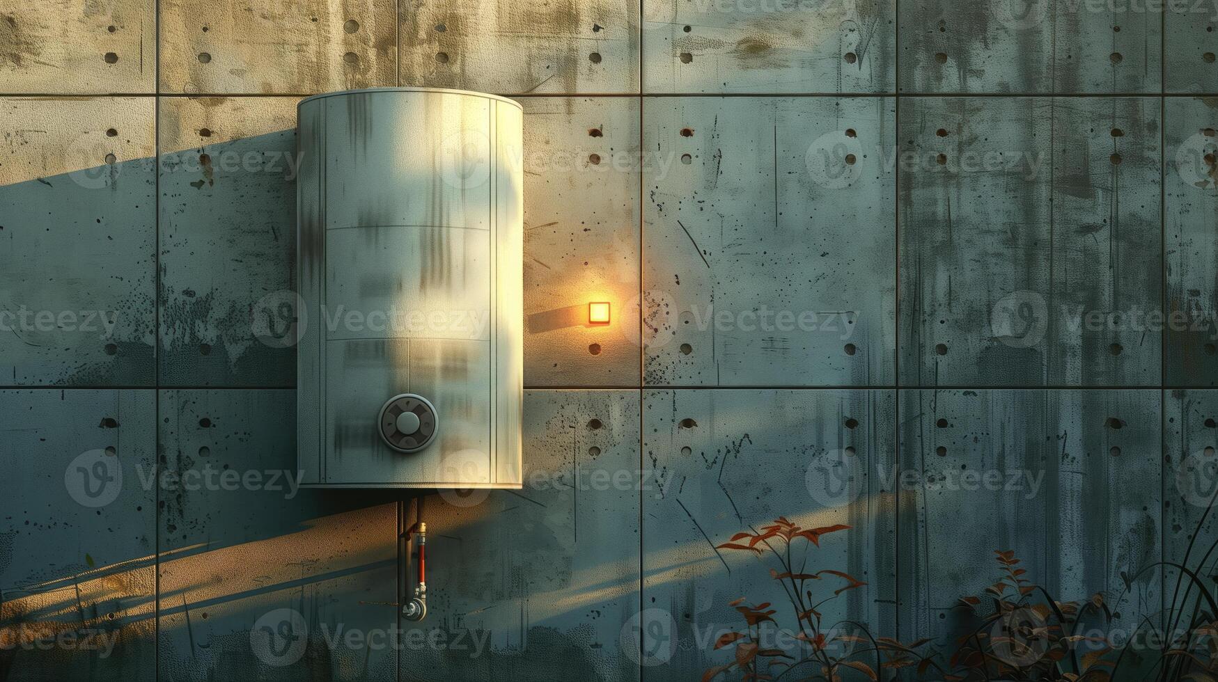 a water heater on a wall photo