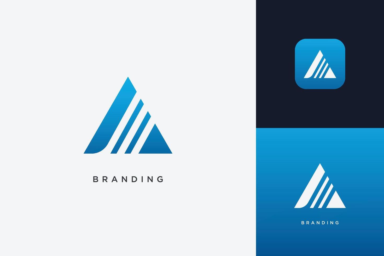 A Letter trademark brand logo vector