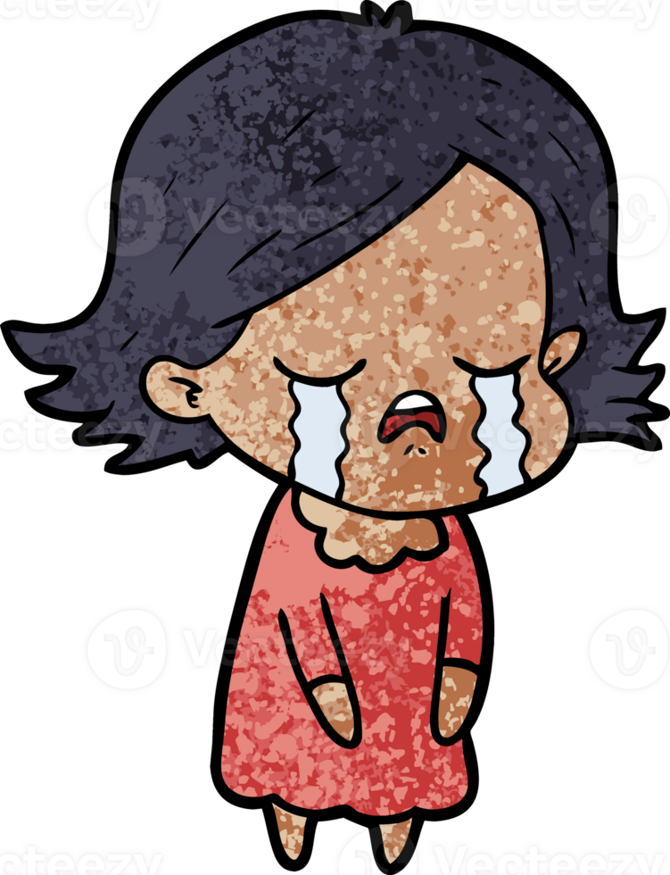 cartoon girl crying png