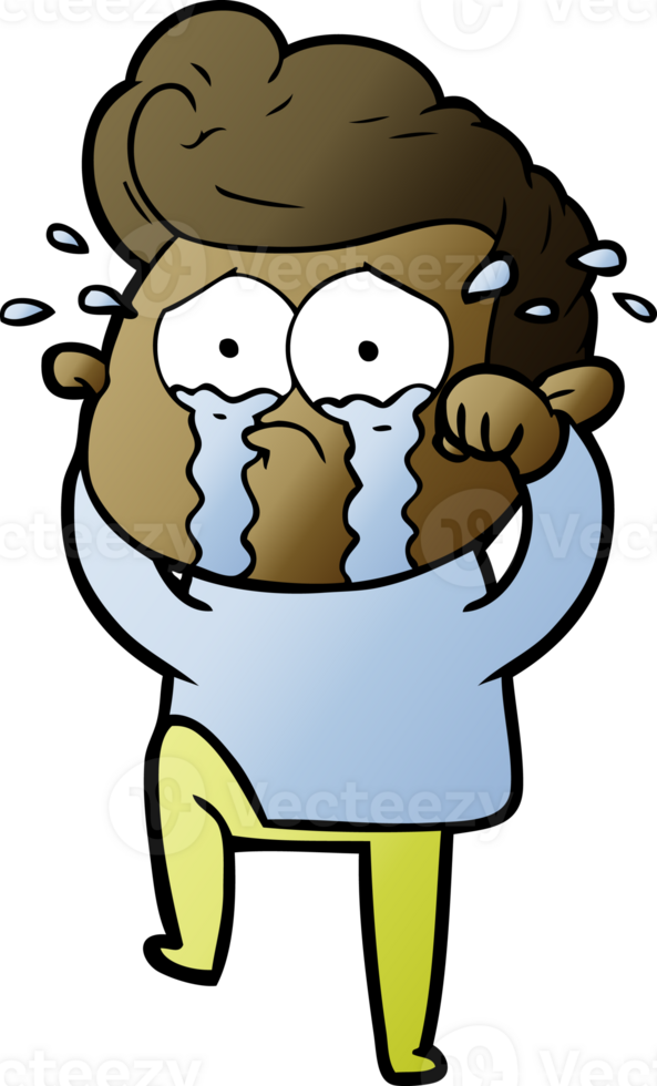 cartoon crying man png
