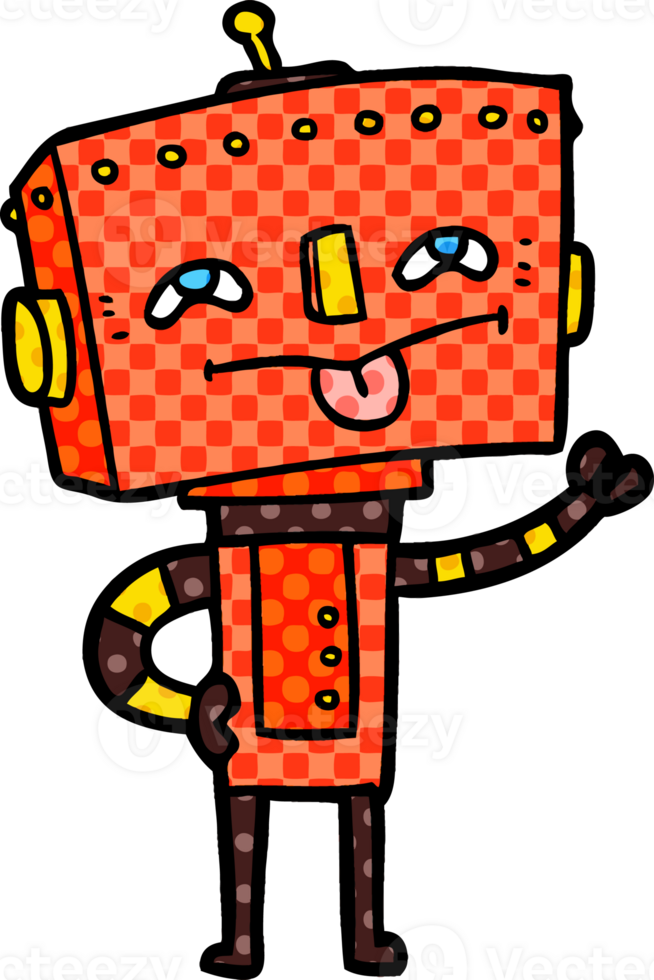 cartoon robot drawing png