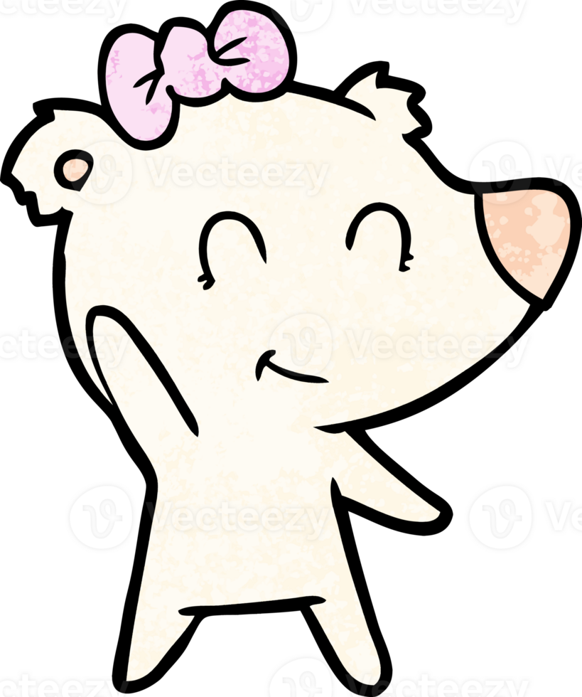 female polar bear cartoon png