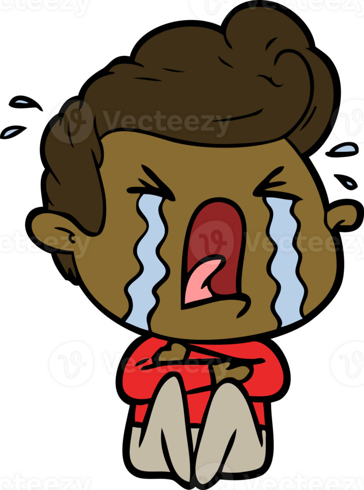 cartoon crying man png