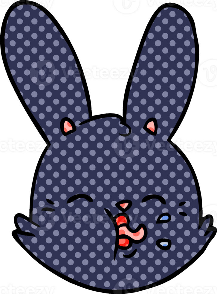 cartoon funny rabbit face png