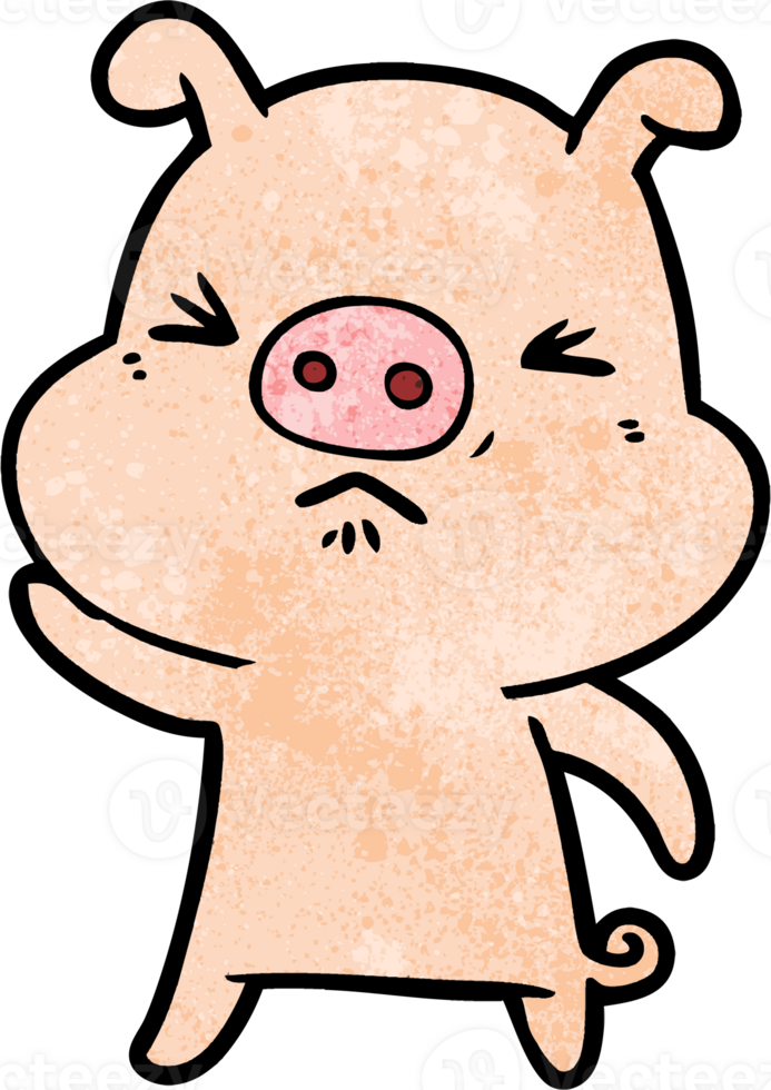 cartoon grumpy pig png