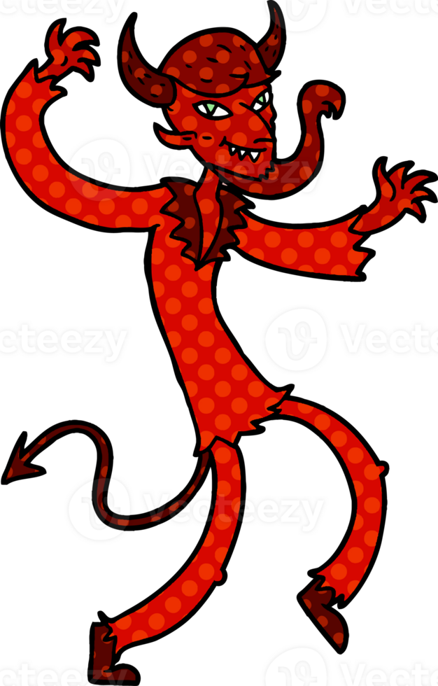 cartoon dancing devil png